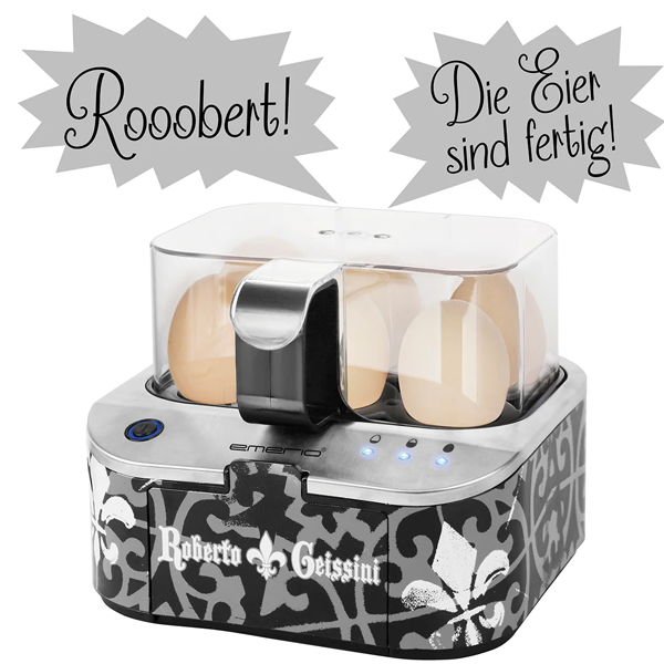 Geissens Eierkocher Rooobert die Eier sind fertig.