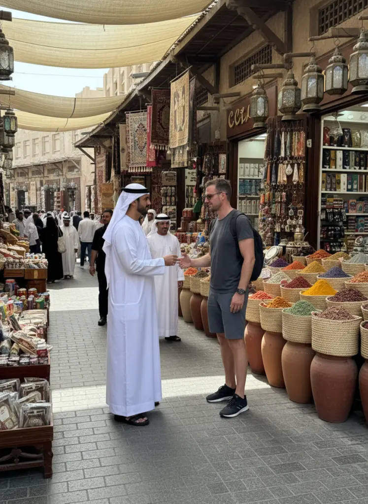 Phrasen fürs Shoppen und Entdecken arabisch