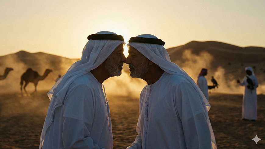 Nasenstupser Emirate Scheichs